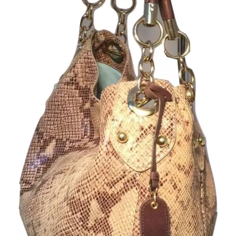 Elegant Cynthia Rowley Snake Print Leather Bag